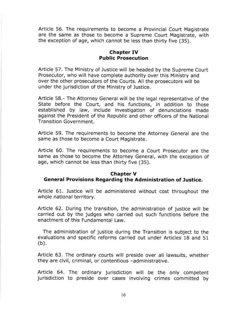 DRAFT- FUNDAMENTAL TRANSITIONAL LAW OF THE REPUBLIC OF CUBA- English 16