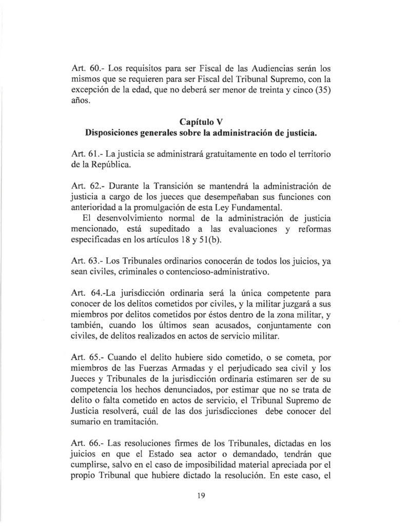 DRAFT- FUNDAMENTAL TRANSITIONAL LAW OF THE REPUBLIC OF CUBA- Spanish 19
