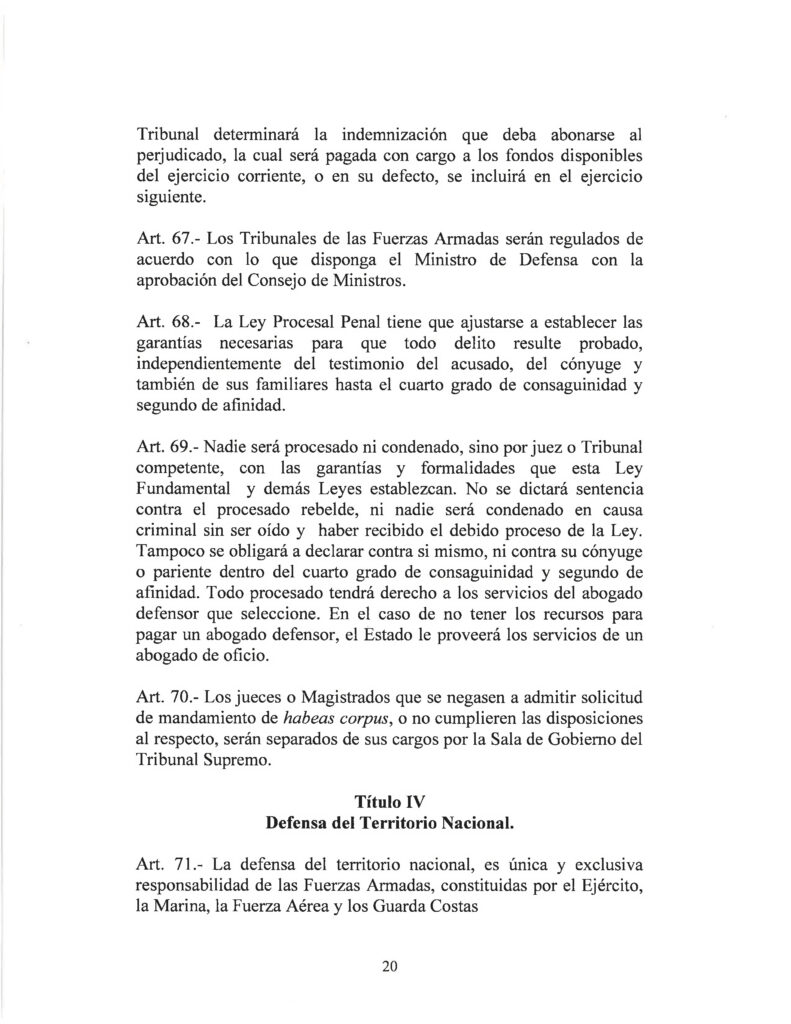 DRAFT- FUNDAMENTAL TRANSITIONAL LAW OF THE REPUBLIC OF CUBA- Spanish 20