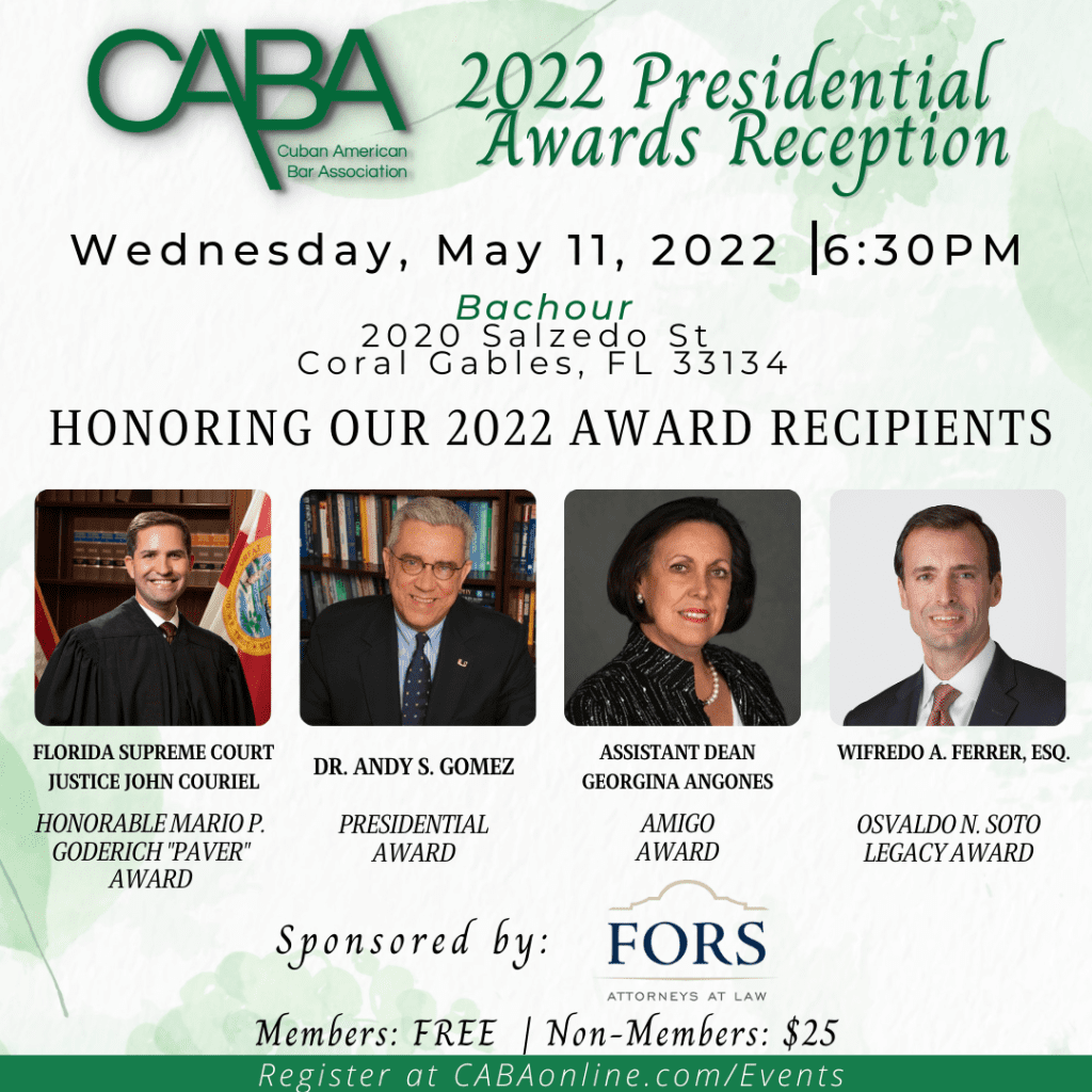 2022 CABA Presidential Awards Reception