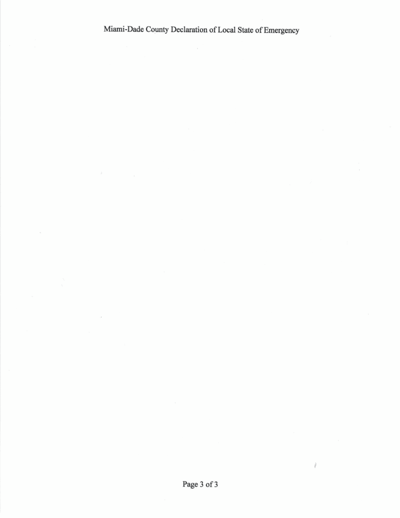 Declaration of State of Emergency – Extension 10 3