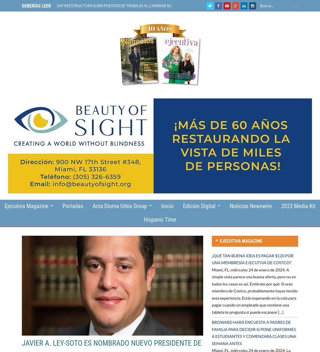 JAVIER A. LEY-SOTO ES NOMBRADO NUEVO PRESIDENTE DE COLEGIO DE ABOGADOS CUBANOAMERICANO