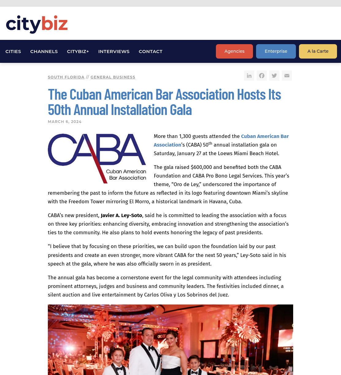 The Cuban American Bar Association Hosts Its 50th Annual Installation Gala