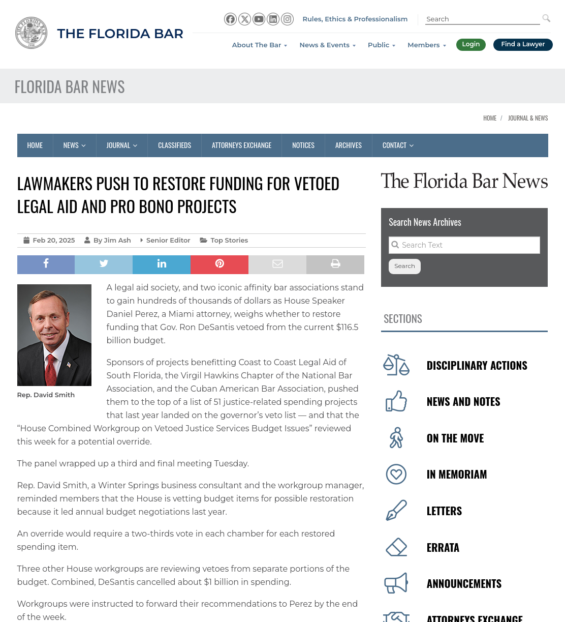 Lawmakers push to restore funding for vetoed legal aid and pro bono projects