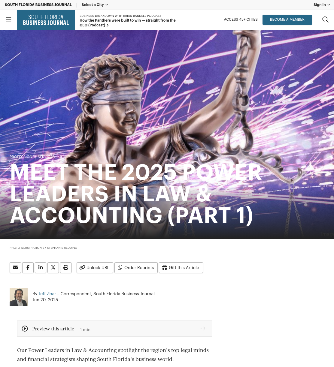 SFBJ 2025 Power Leaders in Law & Accounting