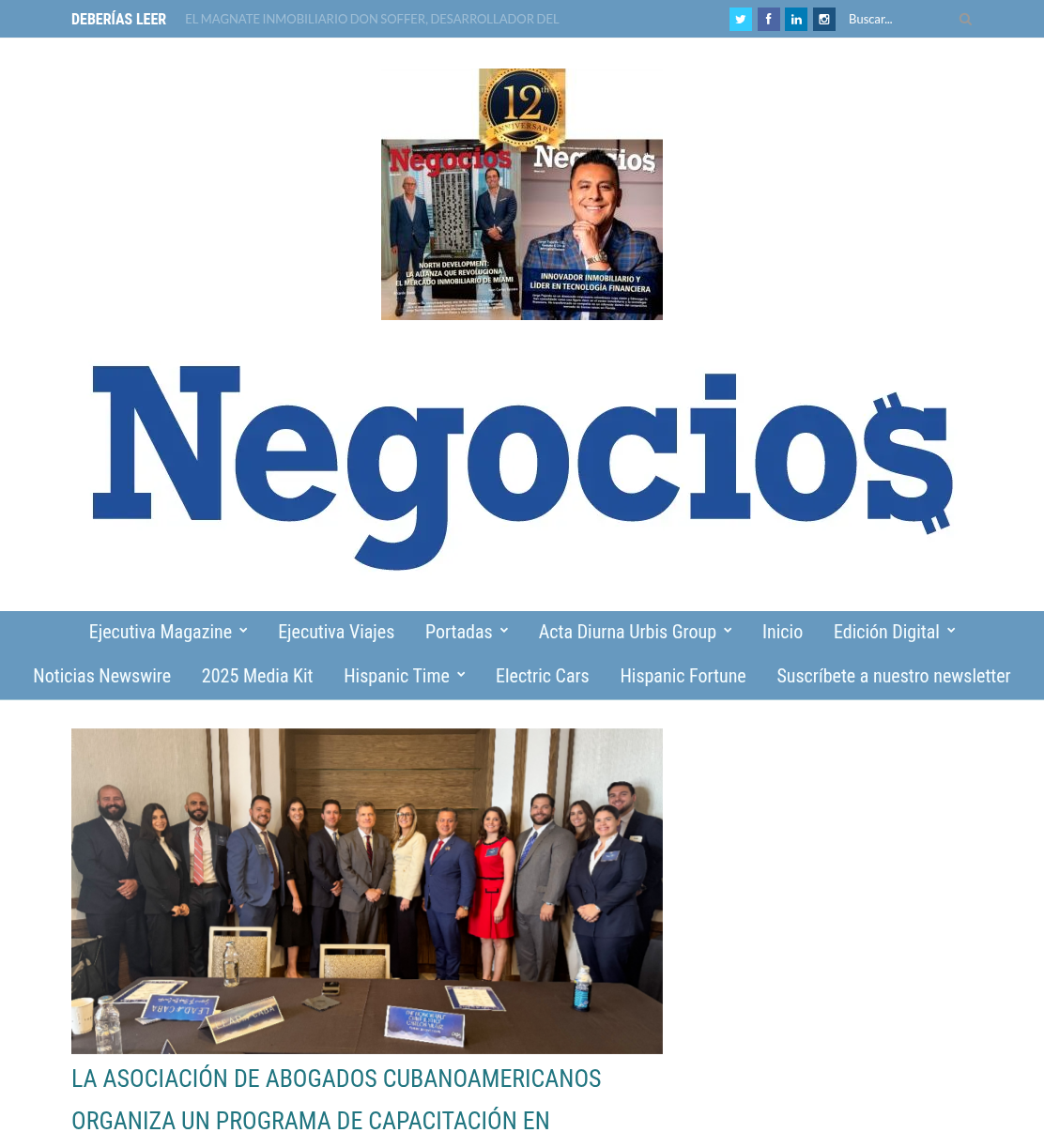 LA ASOCIACIÓN DE ABOGADOS CUBANOAMERICANOS ORGANIZA UN PROGRAMA DE CAPACITACIÓN EN LIDERAZGO