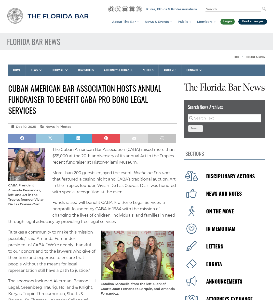 Cuban American Bar Association hosts annual fundraiser to benefit CABA Pro Bono Legal Services