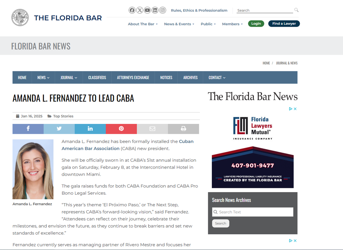 Amanda L. Fernandez to lead CABA